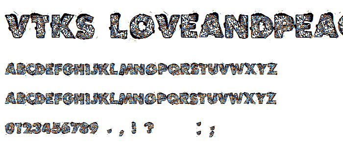 VTKS LOVEANDPEACE font